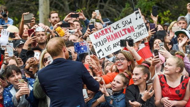 Crowds go crazy for Harry.