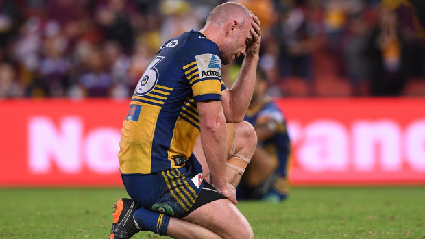 Down and almost out: David Gower reflects on another loss for the Eels.