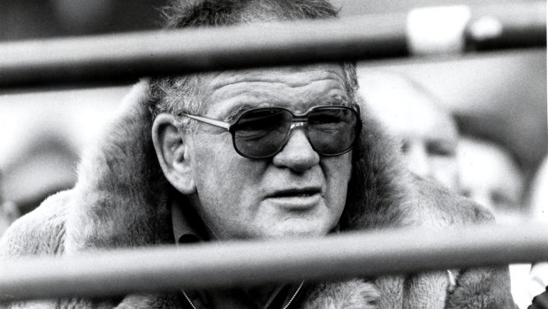 Simpler times: Jack Gibson with fur coat.