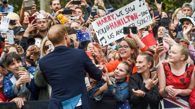 Crowds go crazy for Harry.