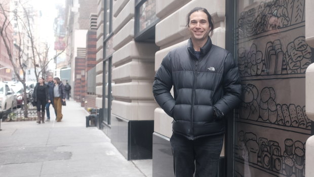 Bourke Street Bakery co-founder Paul Allam outside the bakery's new space in  mid-town Manhattan. 