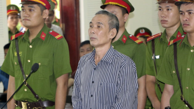 Activist Le Dinh Luong stands trial in central province of Nghe An, Vietnam. 
