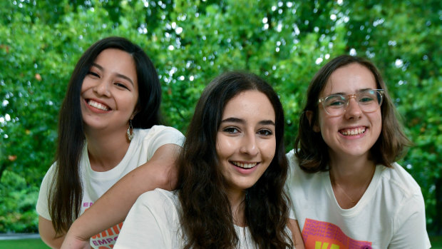 Left to right: Laila Yaqoobi, Maya Ghassali and Imogen Senior are all hoping to use their careers to further equality.