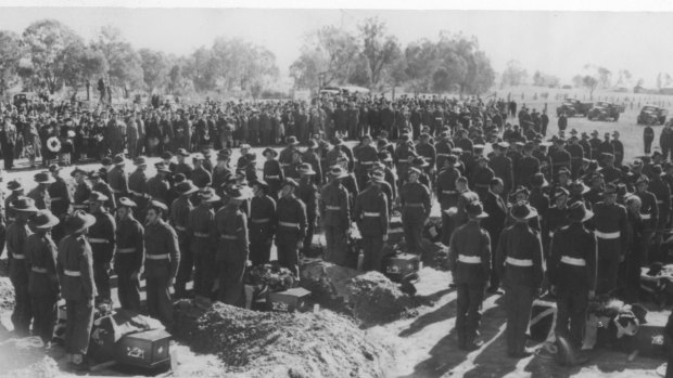 Funeral services for the 24 soldiers killed at the level crossing accident near Wodonga