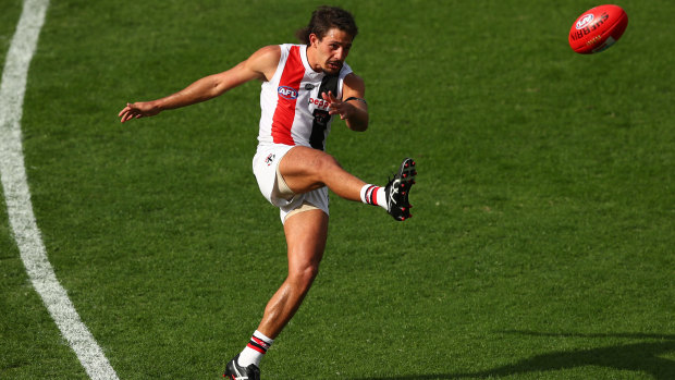 Long bomb: St Kilda's Ben Long faces disciplinary action after his hit on Fremantle's Sean Darcy.