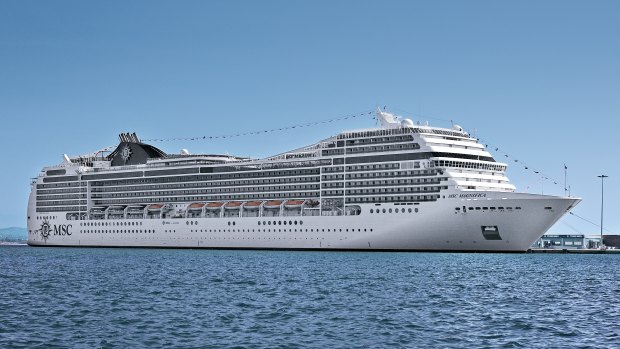 MSC Magnifica, which is steaming into Fremantle on Monday night or Tuesday.