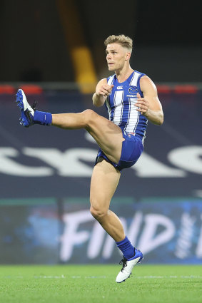One-time Kangaroo: Mason Wood has always had a delightful left-foot kick, but struggled for overall consistency as a forward at Arden St.