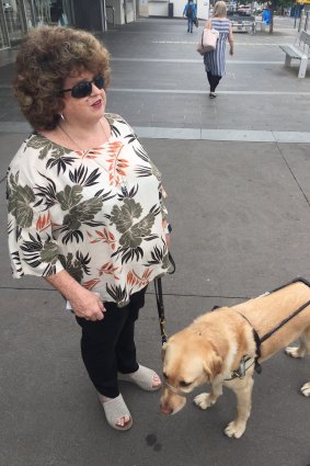 Louise Pearson and her guide dog were denied entry to a bus in Rosanna on Tuesday morning.