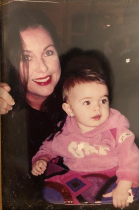A young Stella (Benee) with her actor mother Tania Anderson (who is now her PA).