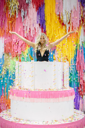 Visitors can pop out of a birthday cake at the pop-up museum.