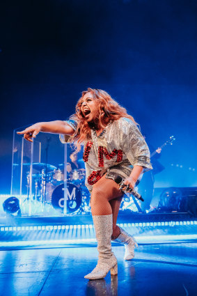 Jessica Mauboy sparkles so much you could be forgiven for thinking she was still trying to win Australian Idol all these years later.