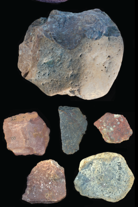 Examples of the Oldowan tools discovered at the site.