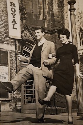 Norris and Blake in England circa 1961. The attraction wasn’t instant, but they were wed nine months after first meeting.