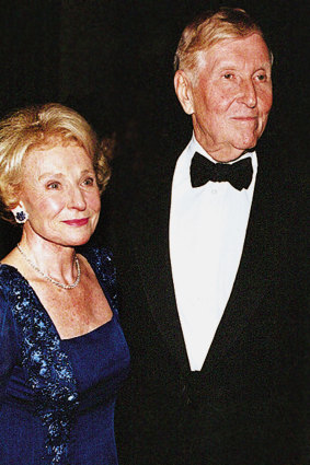 Sumner Redstone with his first wife Phyllis, pictured in 1998. 