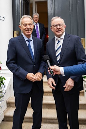 Prime Minister Anthony Albanese met with Tony Blair while in London.