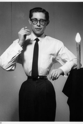 A corseted Musafar in a self-portrait from 1959.