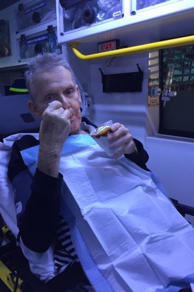 Paramedics gave their palliative patient Ron a caramel sundae on his final trip to hospital.