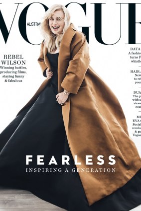 Rebel Wilson on the cover of the most recent Vogue Australia.