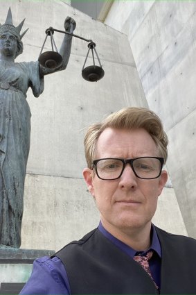 Mr Pennings posted this selfie to Facebook, from outside court on Friday morning.