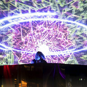 Flying Lotus 3D performing at Mona Foma 2020.