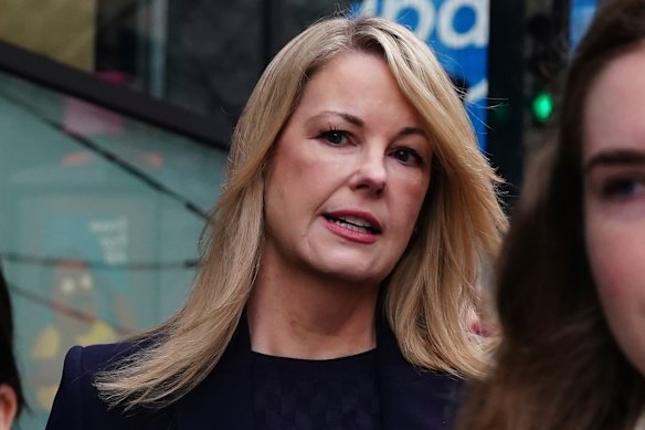 Professor Rebekah Brown of the Australian National University arrives at the royal commission on Thursday.