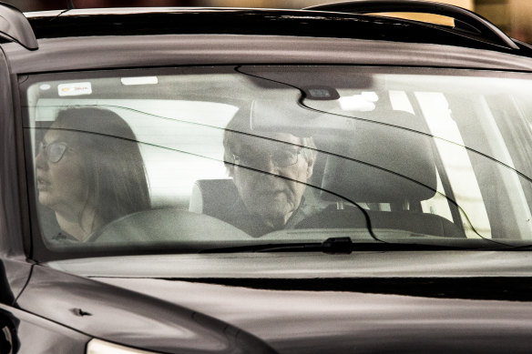 George Pell after he was released from Barwon Prison on April 7. 