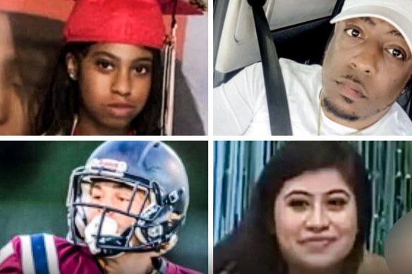 Nikyra Dedeaux (top left), Reggie Hunter (top right), Tiger Bech (bottom left) and Nicole Perez (bottom left) were among those killed in the New Orleans attack.