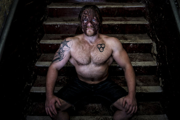 Wrestler Nick Mann, known as Snuff King Gore.