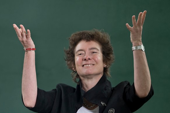Jeanette Winterson at this year’s Edinburgh International Book Festival, celebrating the 25th anniversary of <i>Oranges Are Not The Only Fruit<.i>.