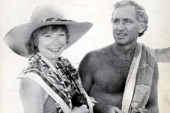 The Age’s much missed former photographic editor Peter Cox produced some memorable images, including this shot of federal MP Andrew Peacock and film star Shirley Maclaine strolling on a beach in 1982.