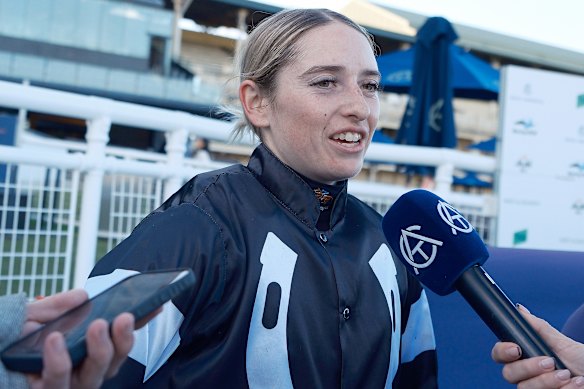 Leading apprentice jockey Siena Grima.