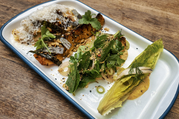 The salad platter at Pope Joan.