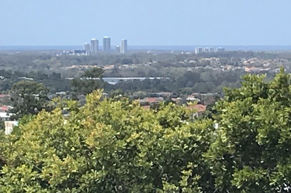 From the hills in the Pacific Pines area of the Gaven electorate, the towers of Southport are visible.