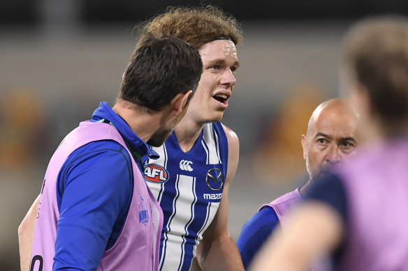 Ben Brown during his long career at the Kangaroos.