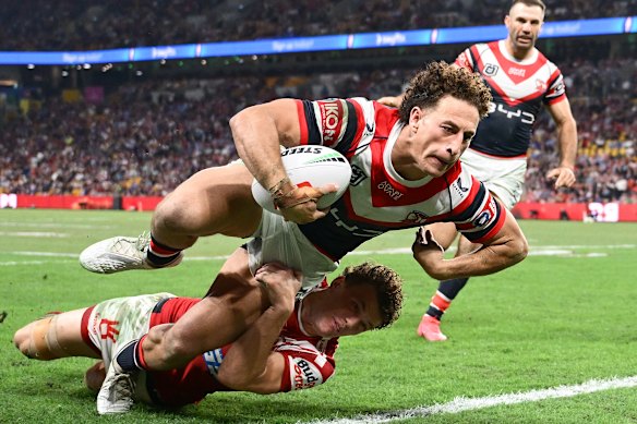 Mark Nawaqanitawase scoring tries is already a regular sight for the Roosters.
