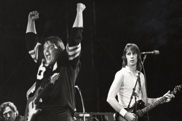 Todd Rundgren on stage with Meat Loaf in 1982: “Australians didn’t register his long slide into ... whatever that was.”