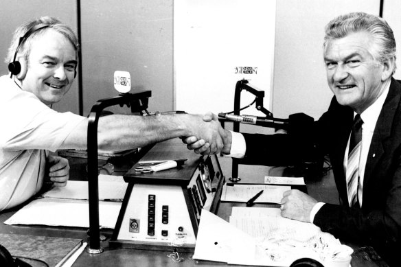 John Tingle interviews Bob Hawke at 2GB in 1984