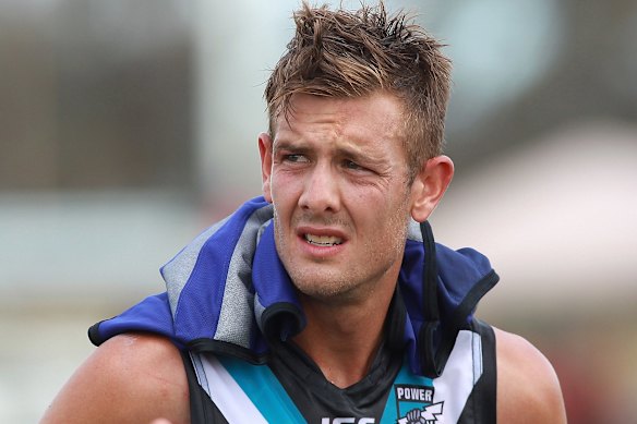 Daniel Stewart during his AFL career in 2013.