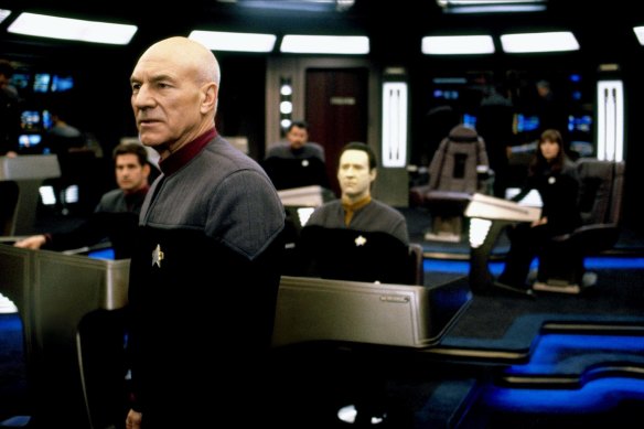As Captain Jean-Luc Picard in 2002’s Star Trek: Nemesis.