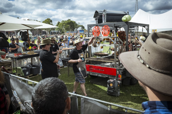 The competition heats up at the Meatstock event in Bendigo on Sunday.