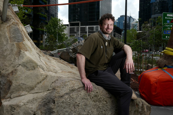 Artist Mike Hewson designed the new Southbank playground.