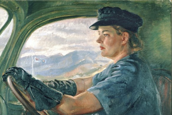 Nora Heysen (1911-2003)
Transport driver (Aircraftwoman Florence Miles), 1945.
