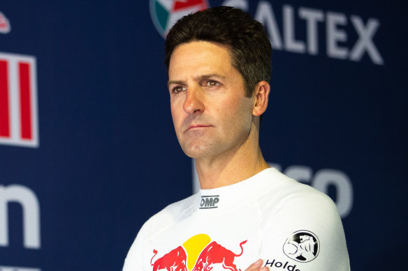 Jamie Whincup fired in practice.
