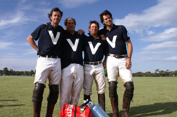 The McLachlan brothers Hamish (far left) and Gillon (far right) played polo growing up.