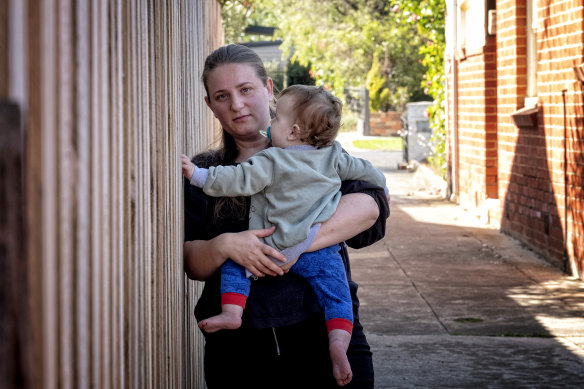 Pavlina Dhimitri with her son Leo.