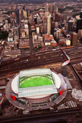 Docklands stadium at the start.