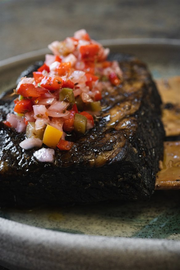 Beef short rib, salsa criolla.