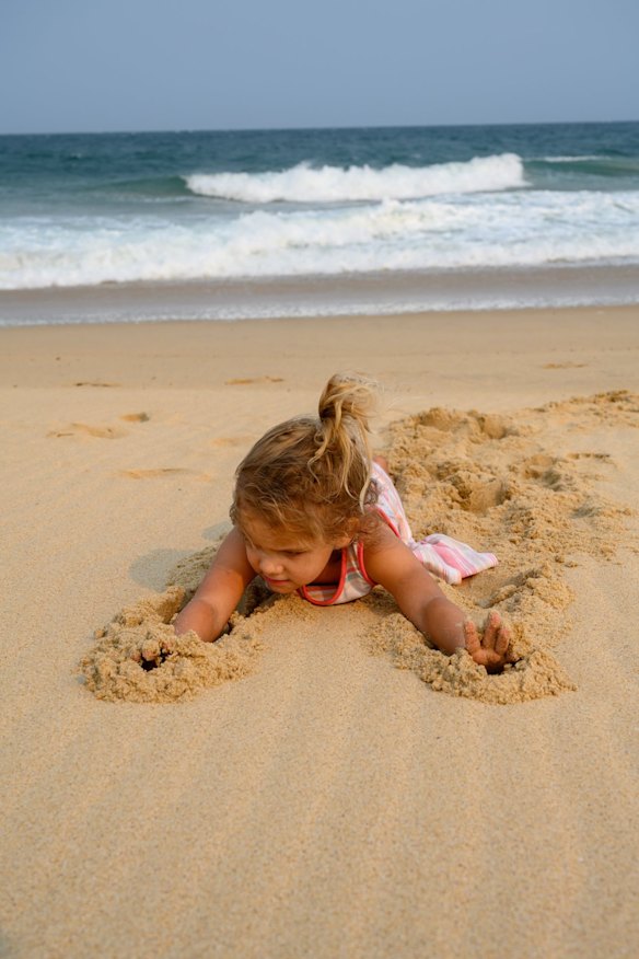 Argenta Hart, 3, was developing croup symptoms because of the bushfire smoke in Sydney, but fully recovered in the clear air of the NSW south coast last week. While there are fires in the Illawarra/Shoalhaven region, the far south coast is mostly smoke-free for now.