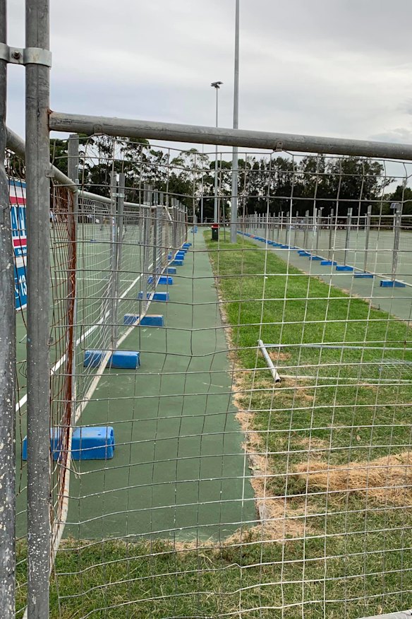 The existing courts being used by the Eastwood Ryde Netball Association. 