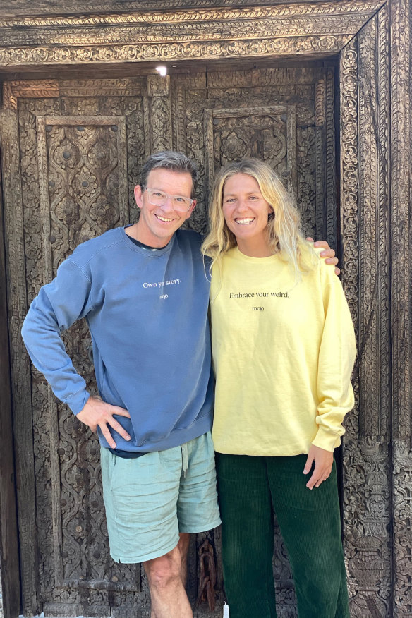 Crowe with surfer Stephanie Gilmore, one of his first mentoring clients.